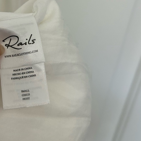 Rails Violet Midi White Dress Eco 100% Cotton size small NWT boho flowy - Picture 9 of 14